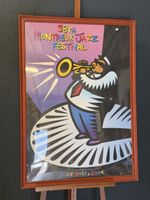 Affiche Montreux Jazz Festival 2004 Burton Morris encadrée
