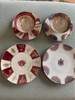 Edles Porzellan Set Fürstentum Liechtenstein und Trier, gold