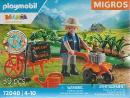 PLAYMOBIL MANIA MIGROS 72040 scatola danneggiata AGRICOLTORE