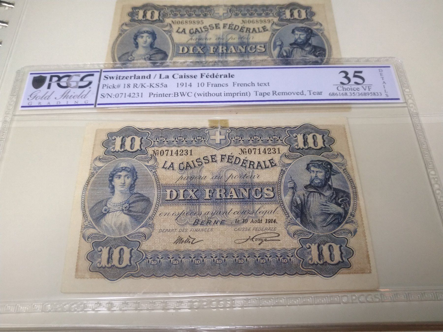 Banconote: 10 fr 1914 francese – Usato da Cevio venduto da lulina 2