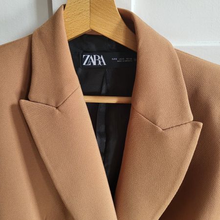 ZARA Long Blazer – Camel / Caramel – Grösse S