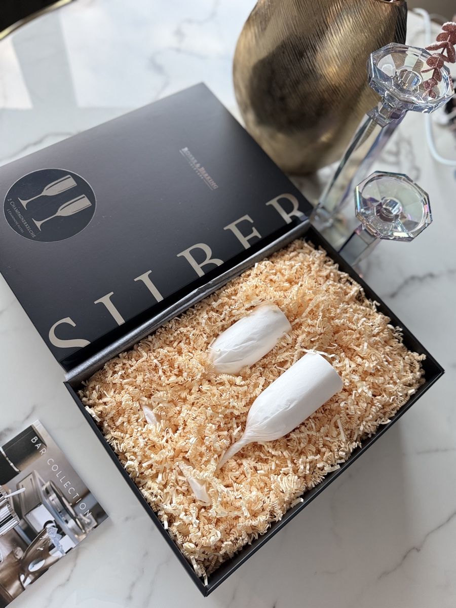 Robbe & Berking Gläser: Martelé Champagner-Geschenkset (90g versilbert) – Neu und originalverpackt aus Rotkreuz von luxury-onlineshop 2