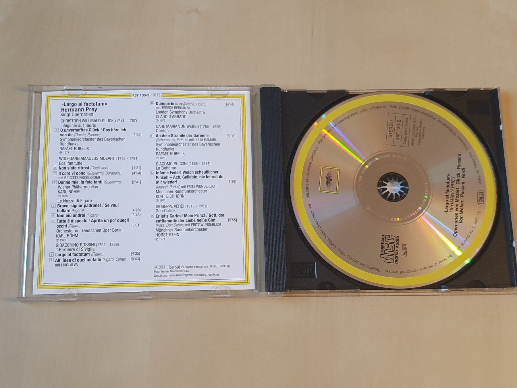 CD: Hermann Prey largo al factotum – Usato da Stansstad venduto da collectorsshop 2