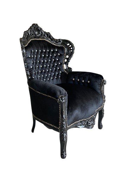 Poltrone: Barock Sessel schwarz - Liquidation – Nuovo (secondo la descrizione) da Wallisellen venduto da kingschair 1
