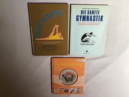 3 Bücher: Stretching, Sanfte Gymnastik, Rückentraining. Top!
