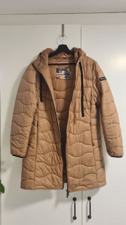 Frieda & Freddies Winterjacke / Daunenmantel Gr. 40 beige