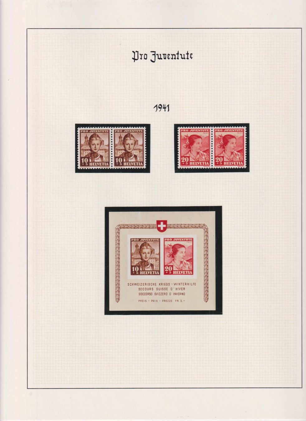Tutti i francobolli: Grossartige PJ-Sammlung im Ringbinder mit Schuber ab Vorläuf – Usato da Bibern SH venduto da Heinibuehrer 6