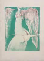 Lithographie auf BFK Rives, unsigniert