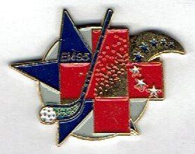 Placchette & Badge: Eishockey EM 95 – Usato da Hinterkappelen venduto da Schampus