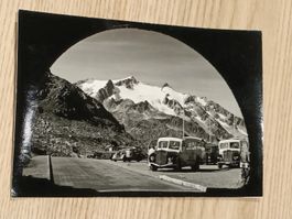 Echt Photo Karte / Postautos Saurer Ausgabe ca. 1950