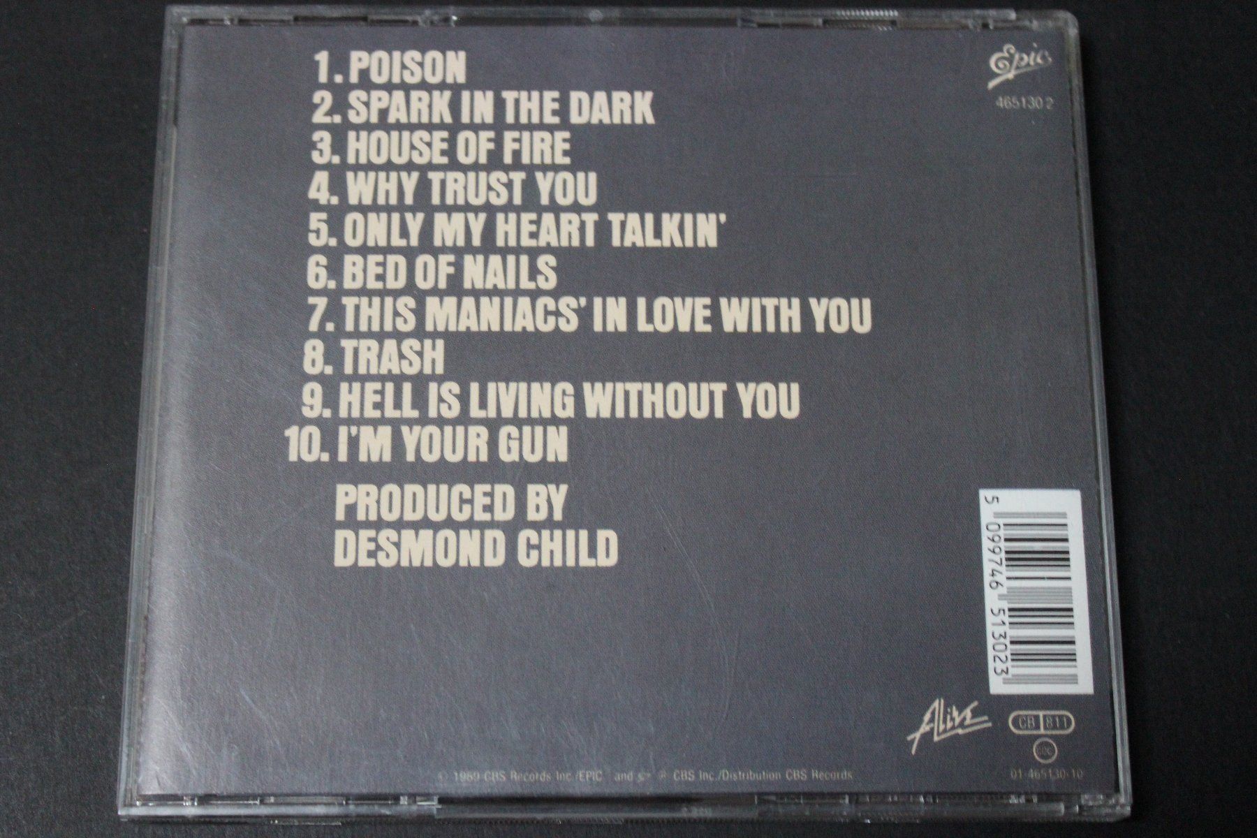 CDs: ALICE COOPER - TRASH (inkl. Top-Hit "Poison") CD 1989 – Gebraucht aus Tübach von JamesStone 2