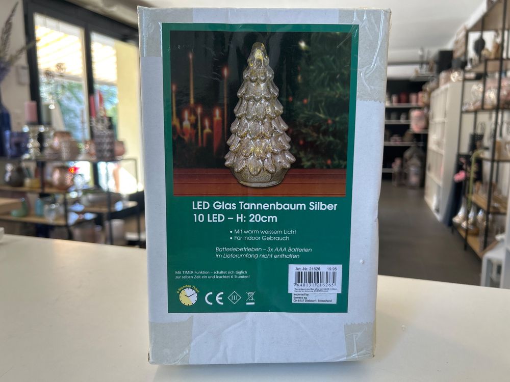 LED Glas Tannenbaum Silber Kaufen auf Ricardo