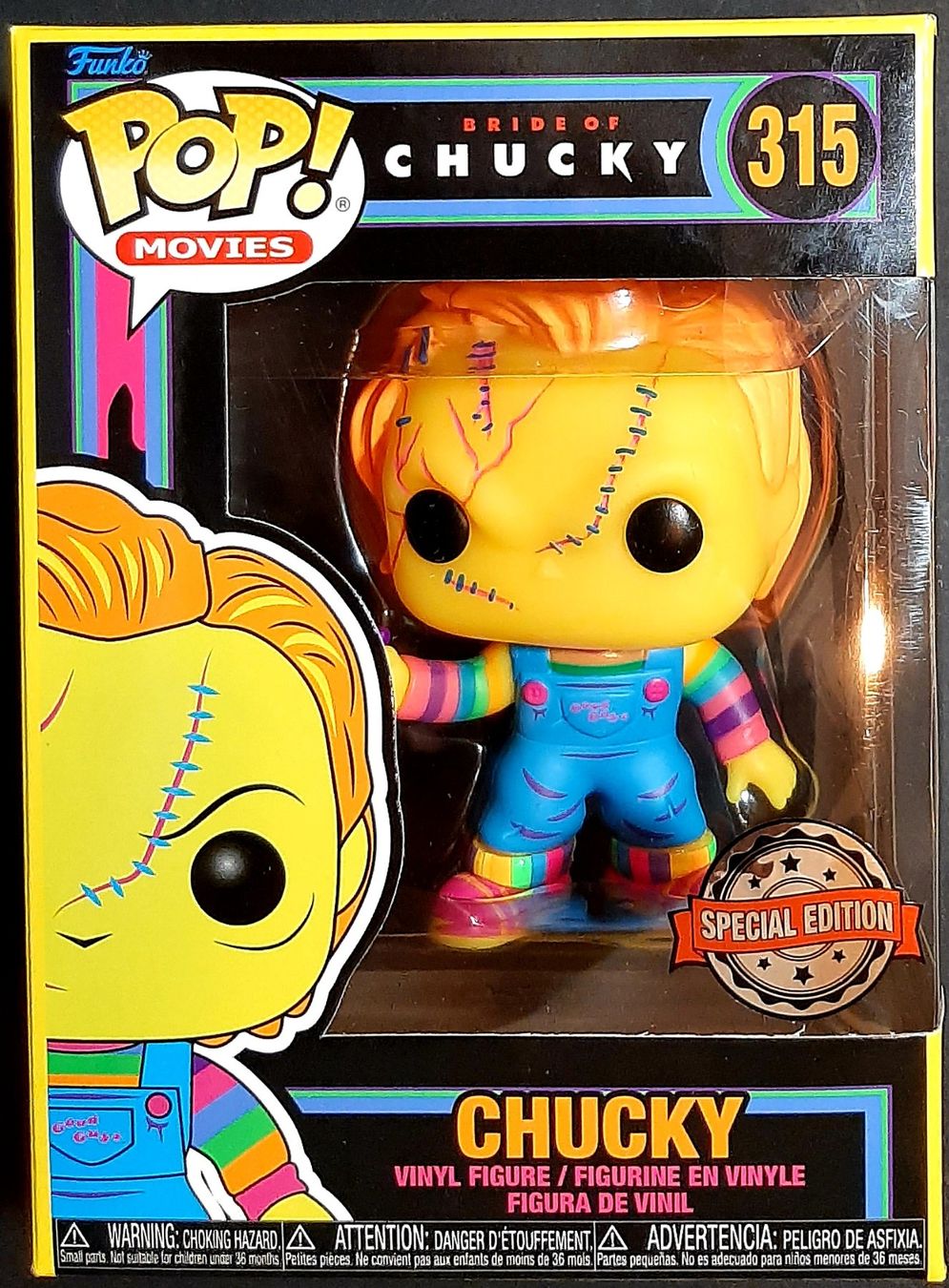 Funko Statuette: Funko Pop Chucky Blacklight – Nuovo e nell'imballaggio originale da Montet (Glâne) venduto da KOADA