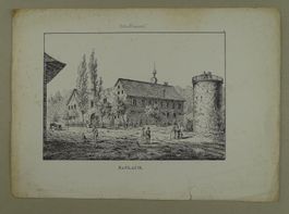 HASLACH, SCHAFFHAUSEN, FEDERLITHOGRAPHIE 1840