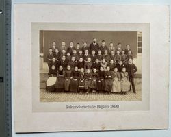 Schulfotografie Sekundarschule Biglen 1896 vintage Foto