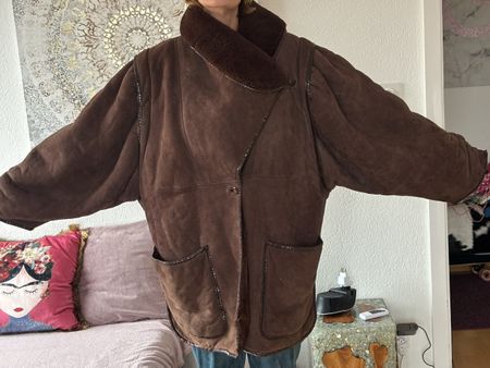 Schicke, warme Conpipel Lammfelljacke Gr. L