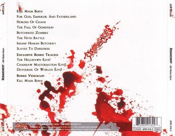 CD: CD/ DEBAUCHERY : KILLMAIM BURN (2010) DEATH METAL – Nuovo e nell'imballaggio originale da Geuensee venduto da Dougenegger 1