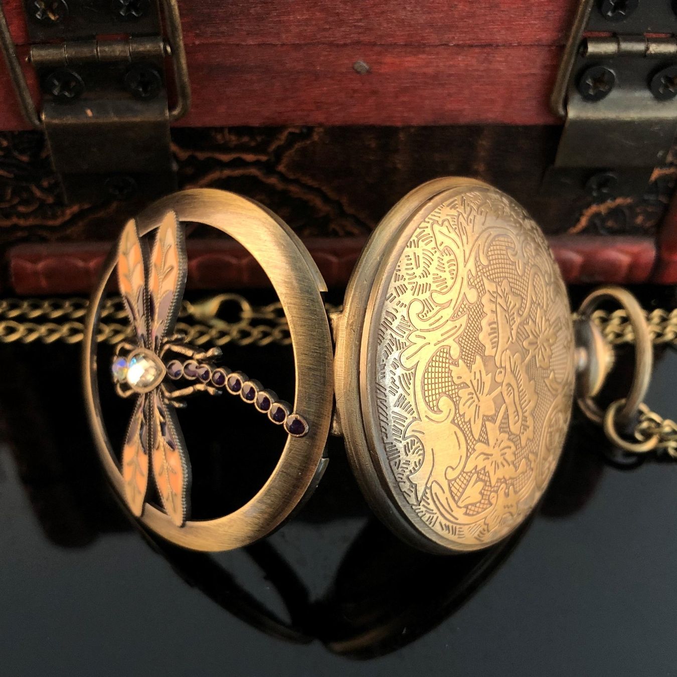 Orologi: Taschenuhr Halskette Libelle Dragonfly – Nuovo e nell'imballaggio originale da Gurmels venduto da Swisspod 4