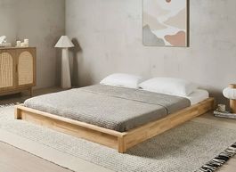 160x200 Holzbett hellbraun Beliani ANTRAS neu, nie aufgebaut