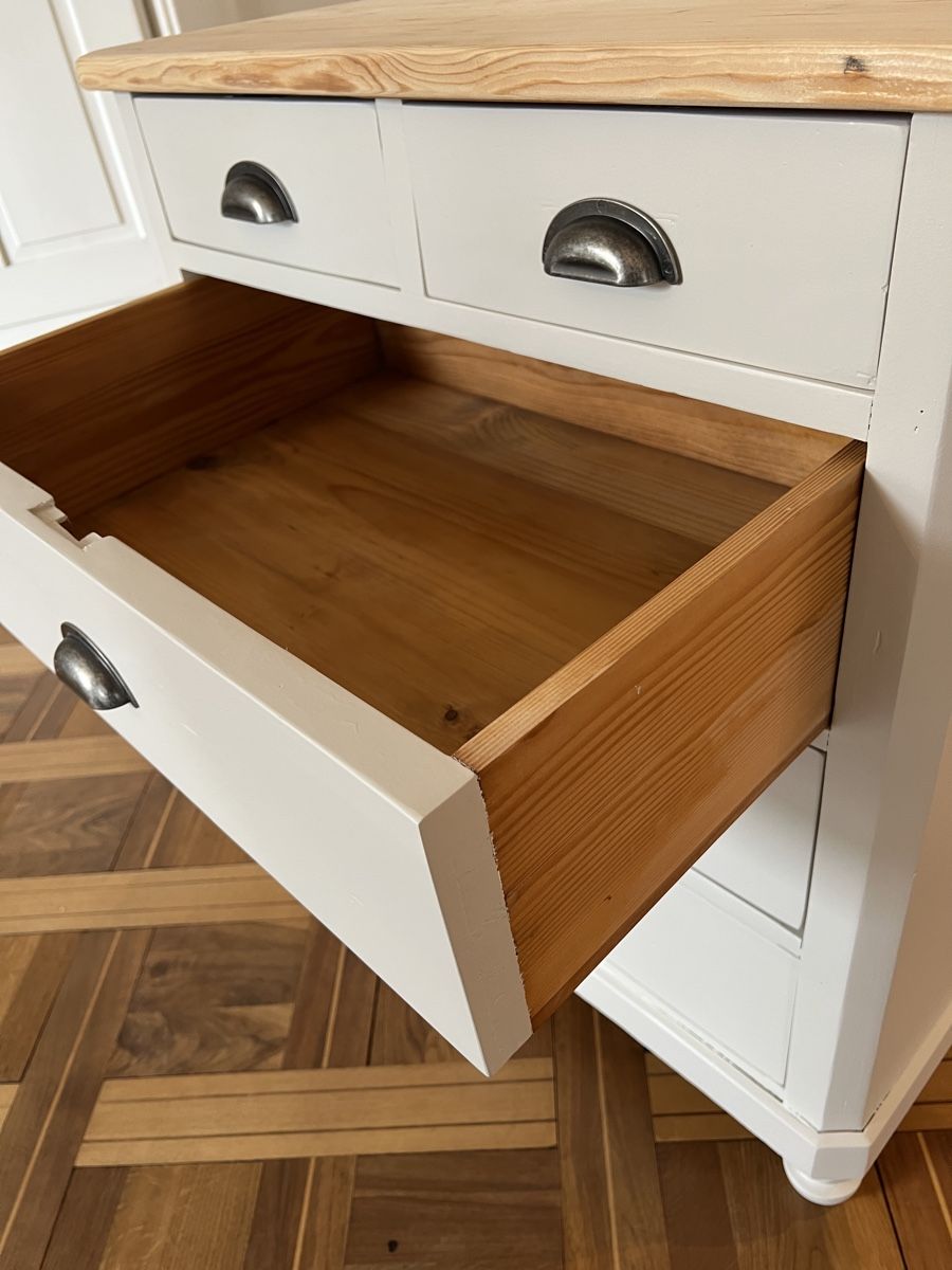 Kommoden: Kommode mit 5 Schubladen sand creme farbig Holz – Gebraucht aus Sirnach von dasrosahaus 2