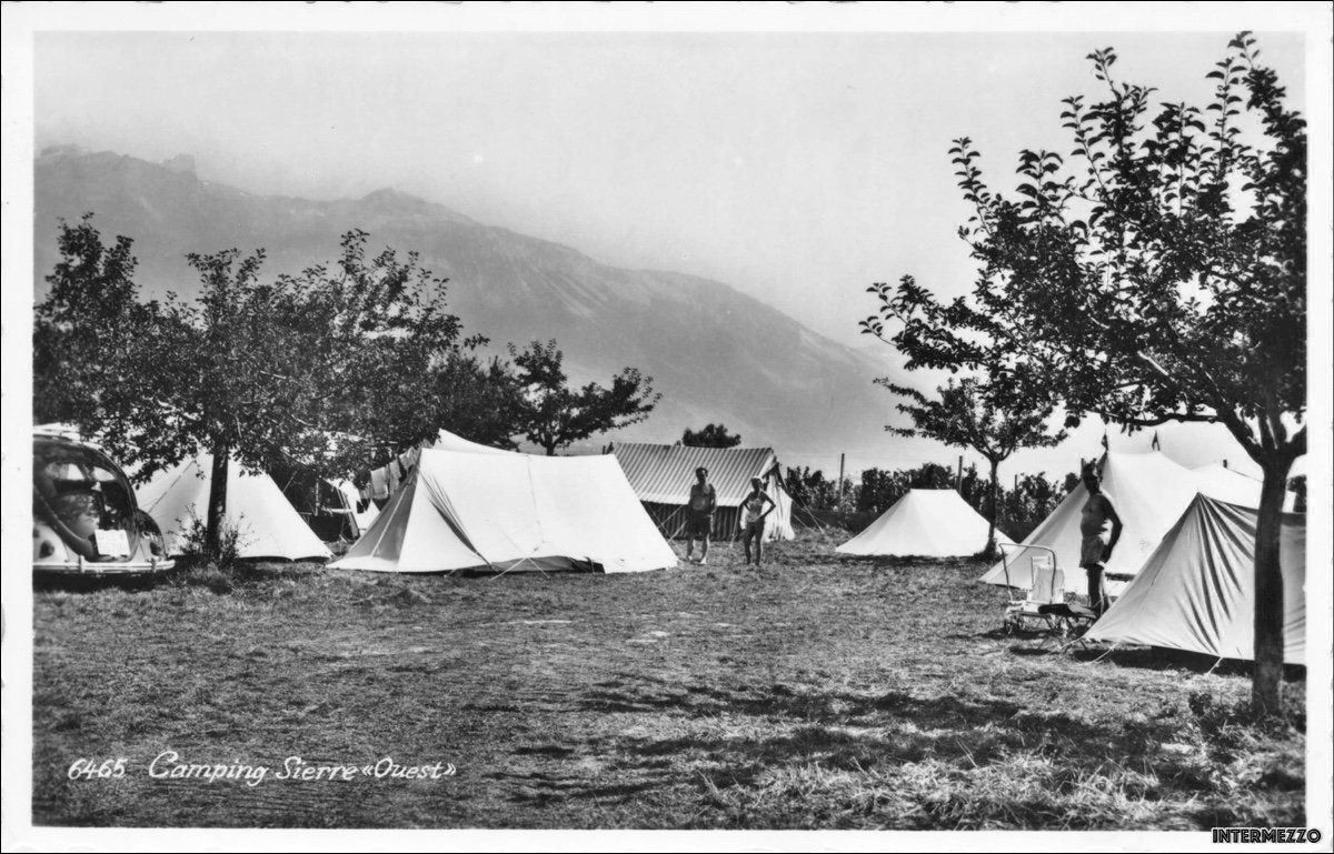 Cartoline postali: Sierre // Camping Ouest // 1963 – Usato da Basel venduto da intermezzo12