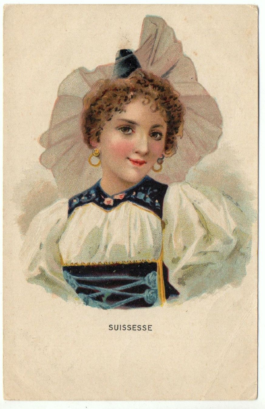 Cartoline postali: SCHWEIZER MÄDCHEN in Tracht SUISSESSE – Nuovo (secondo la descrizione) da Jona venduto da philajona