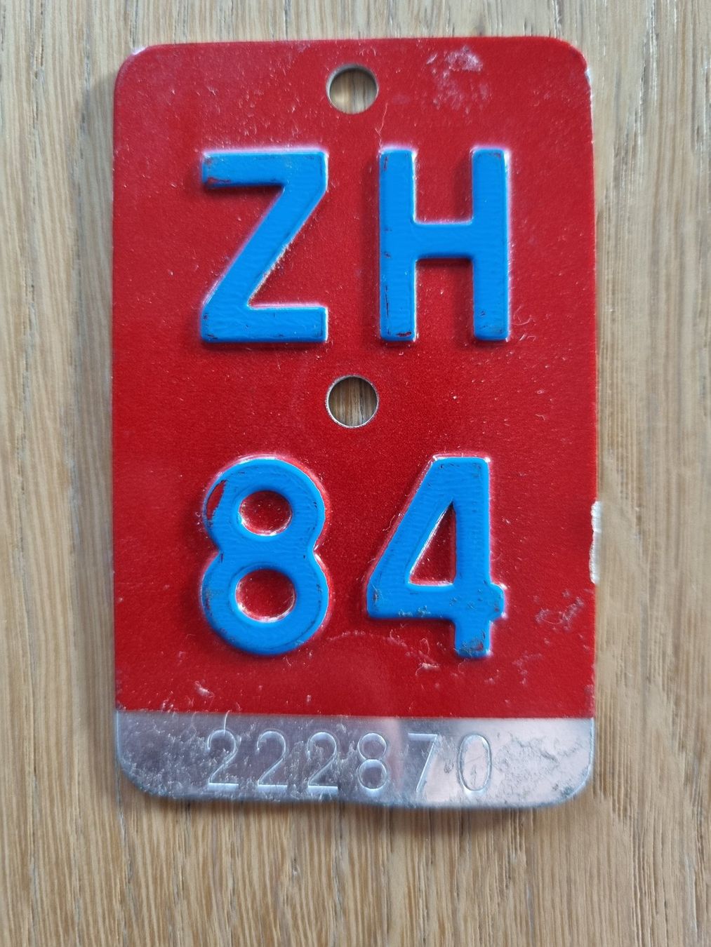 Insegne: Velonummer ZH 84 – Usato da Bözberg venduto da heinz-d