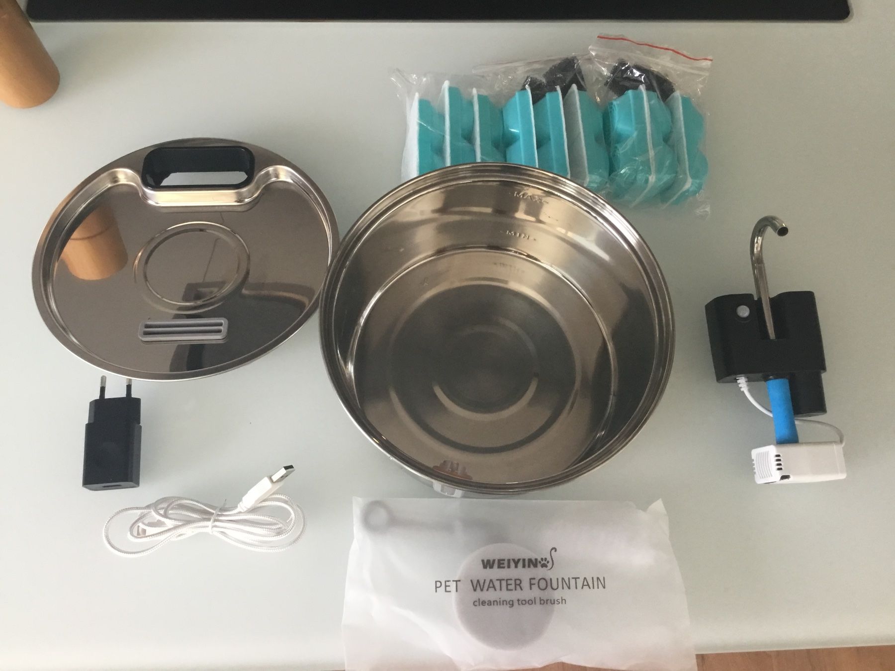 Teiche & Zierbrunnen: Katzen Trinkbrunnen Edelstahl – Neu (gemäss Beschreibung) aus Gisikon von Noisette2000 1