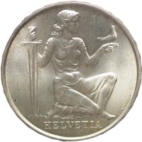 Schweiz Gedenkmünze 1936 Wehranleihe 5 Franken