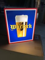 Leuchtreklame Warteck Bier beleuchtet guter Zustand