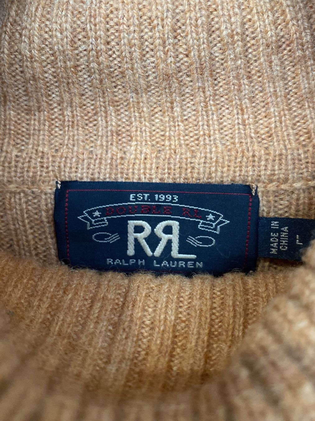 Ralph Lauren Lotti di vestiti: Ralph Lauren RRL Kamelfarbener gerippter Rollkragenpullover – Usato da Zug venduto da vinokilo 3
