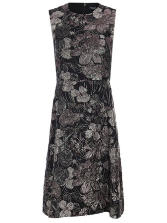 Dolce & Gabbana Brokat Kleid schwarz/silber IT 38 DE 34