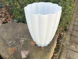 🟢 NEUF Vase blanc design élégant /Blumenvase Weiss NEU