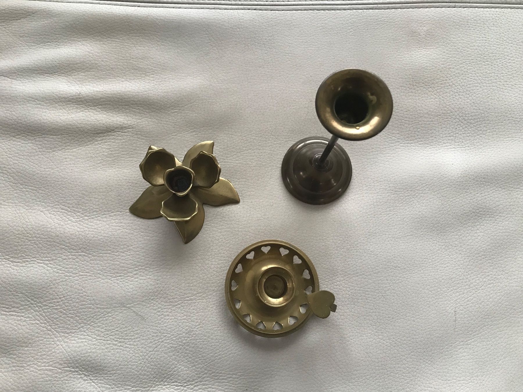 Bougeoirs: 3er Set Vintage Kerzenständer aus Messing – D'occasion à Hittnau par Noppi 4