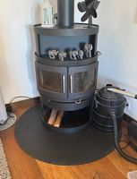RAIS Kaminofen/Cheminéeofen 7 kW inkl. Rauchrohr,Bodenplatte