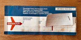 SWISSAIR Flugschein und Gepäckschein von 1979