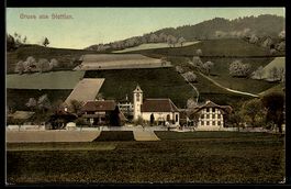 AK Stettlen, Ortsansicht mit Kirche