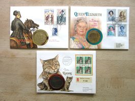 3 verschiedene Münzbriefe gemäss Bilder