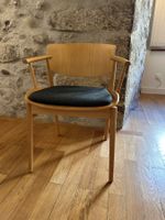 2 × Armlehnstuhl Eiche, Fritz Hansen N01, mit Sitzkissen
