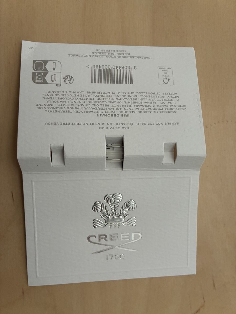 Creed Profumi & Eau de Toilette: Creed Iris Debonair Duftprobe 1.7ml – Usato da Zürich venduto da vukzh 1