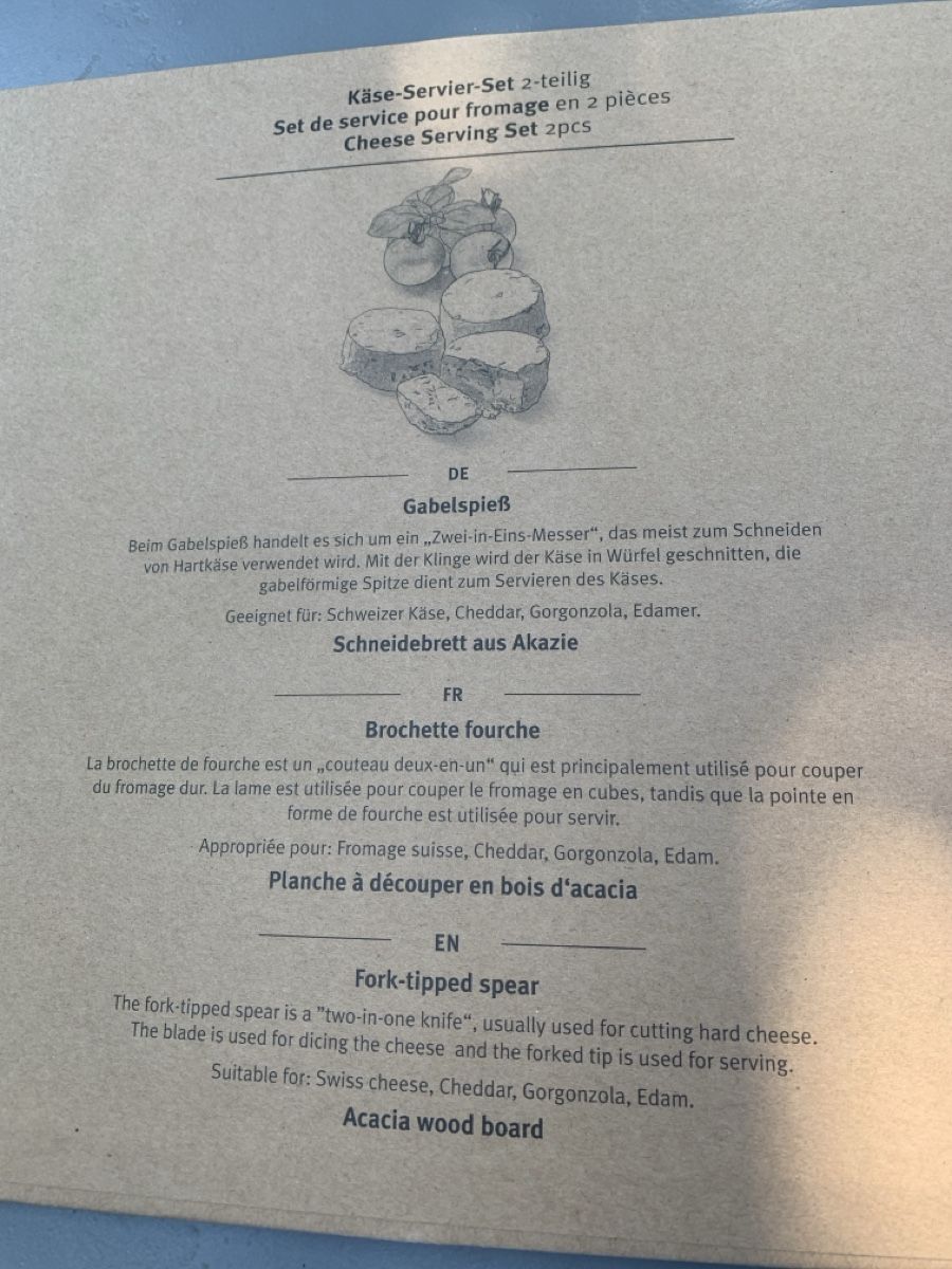 Piatti di portata: Ungebrauchtes Käsebrett&Messer – Nuovo e nell'imballaggio originale da Winterthur venduto da neelom 2