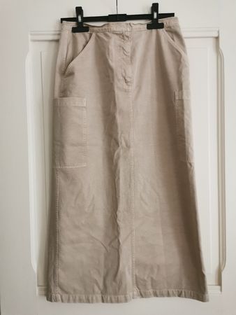 langer Rock/ Jupe in beige von Think Pink, Gr. 40, Baumwolle