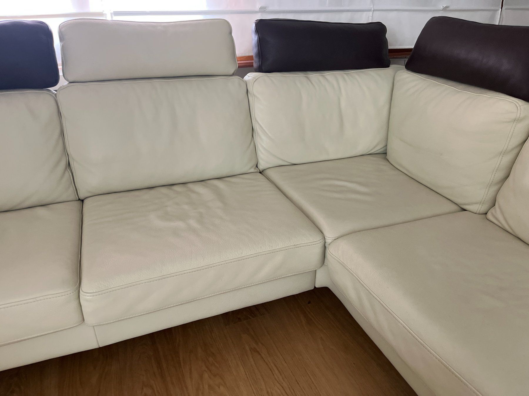 Divani: Ecksofa Leder Creme – Usato da Arlesheim venduto da JSBS 1