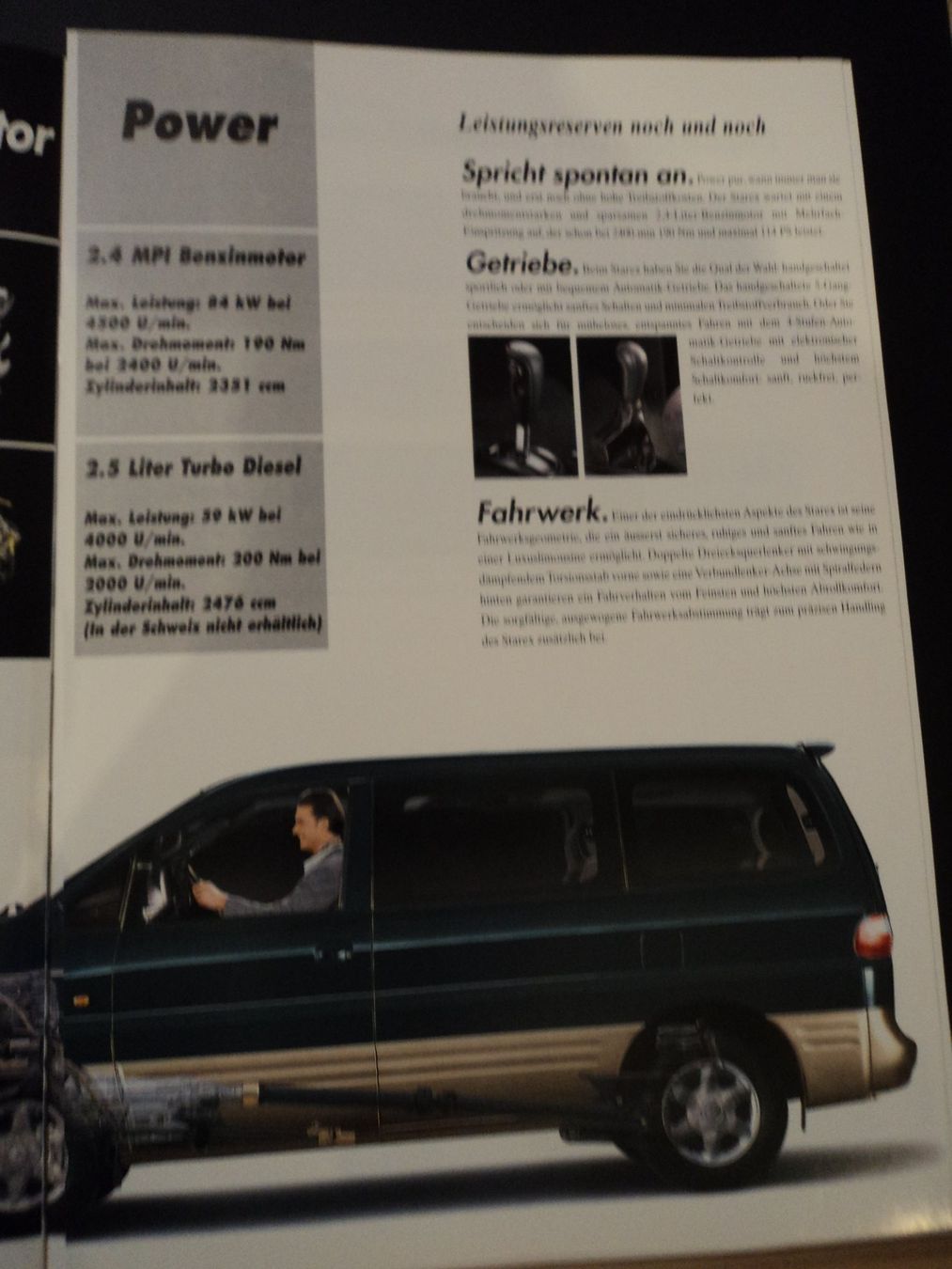 Hyundai Documenti: Prospekt Hyundai Starex – Usato da Schwarzenburg venduto da modelCARama 6
