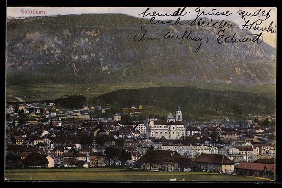 Cartoline postali: Solothurn, Stadtansicht mit Kirche und B – Usato da Berlin venduto da bartko-reher
