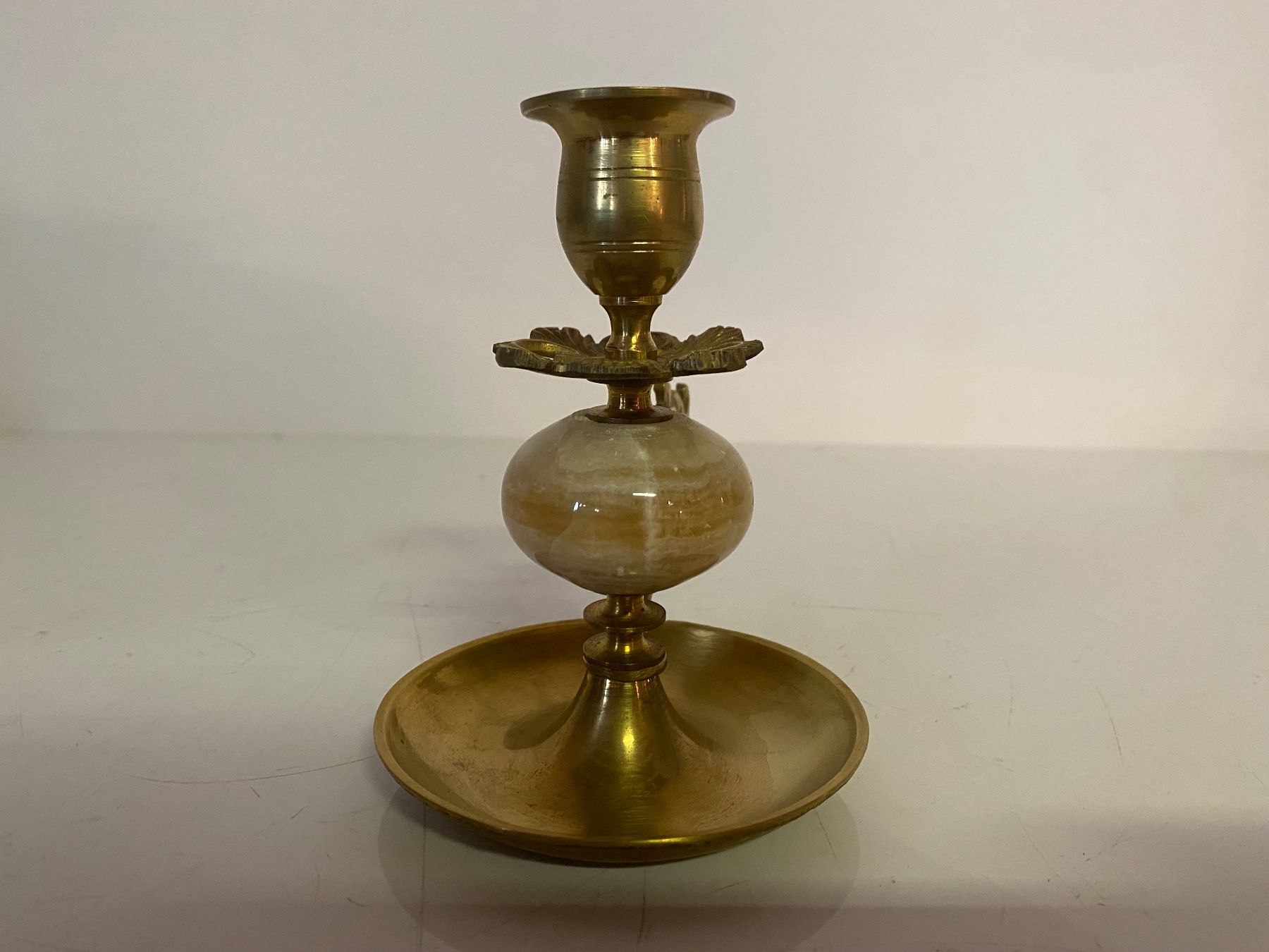 Portacandele: Edle Kerzenständer, Messing/Marmor, 2 Stück, Vintage – Usato da Ballwil venduto da ClassicGallery 2
