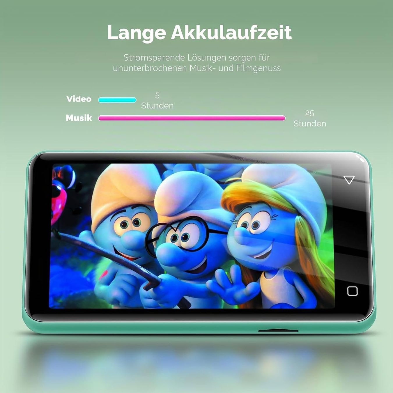 Tragbarer Mediaplayer: MP3-Player mit Bluetooth und WLAN 4" Touchscreen HiFi Grün – Neu und originalverpackt aus Schaffhausen von Alvora 7