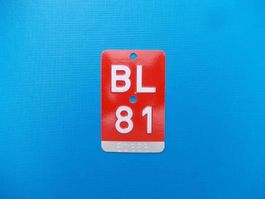 Velonummer / Fahrradnummer BL 81