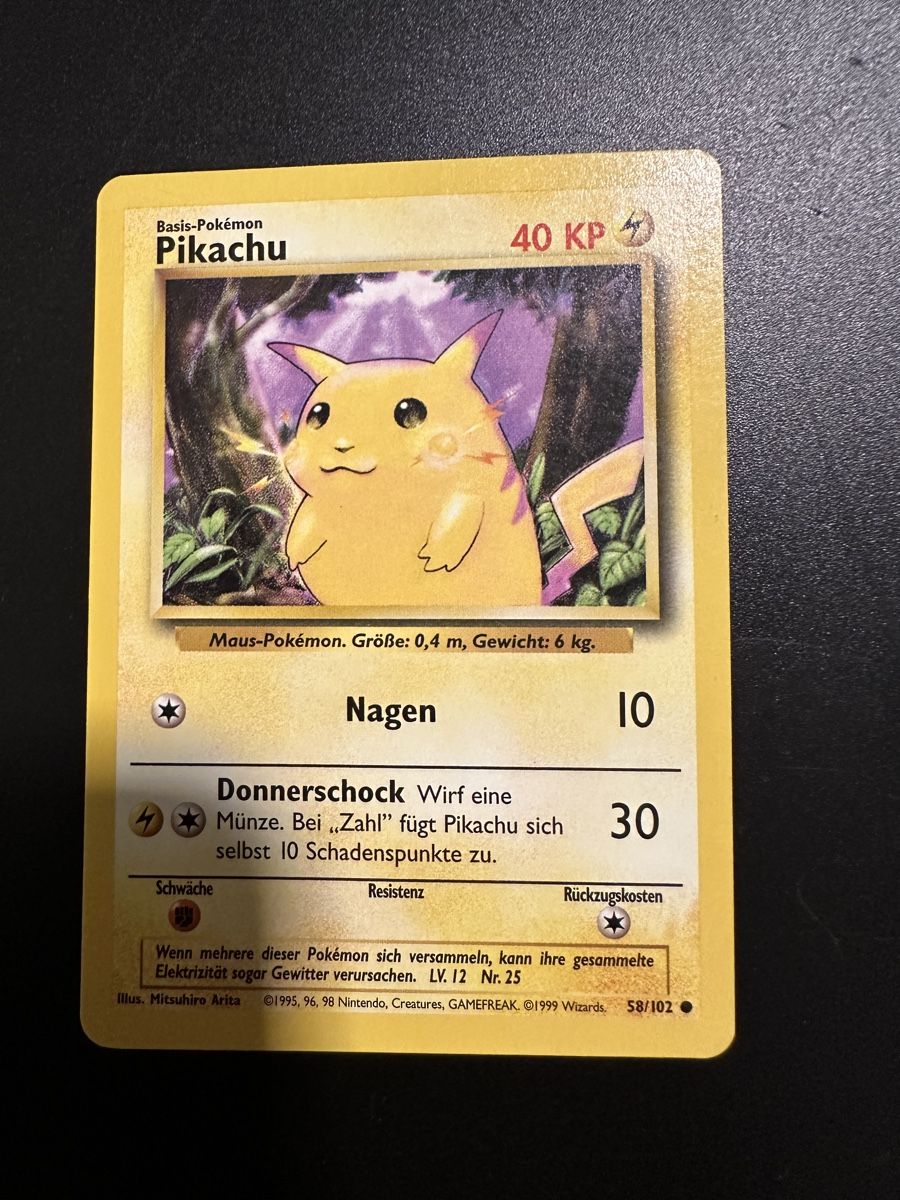 Cartoline: Pokémon Karte Pikachu Base Set 1999 – Usato da St. Gallenkappel venduto da mik_7tw2