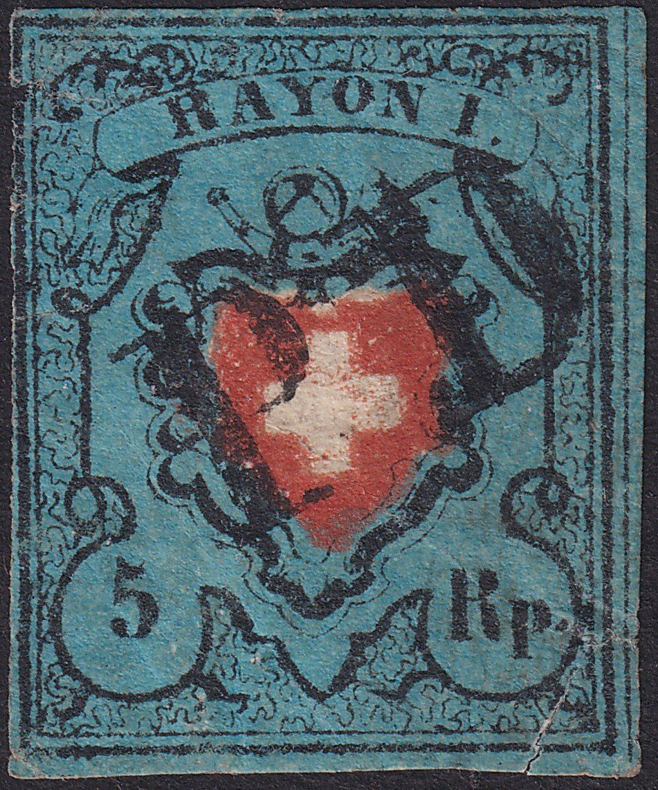 Tutti i francobolli: Rayon: 15II.f, Type 32 A2-U mit klarem P.D. Kat: 850.- – Usato da Sursee venduto da Luzernerraute
